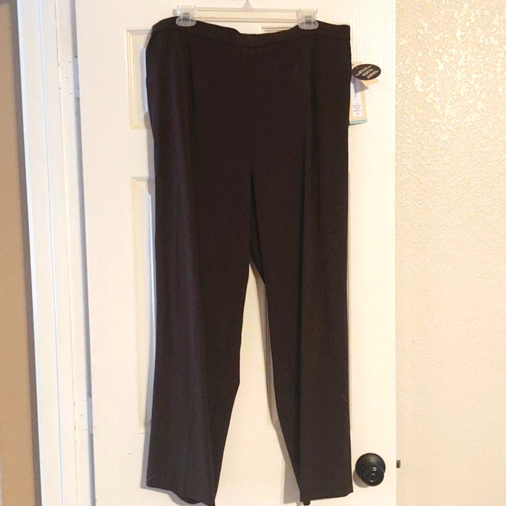 Pull-on wide leg pants